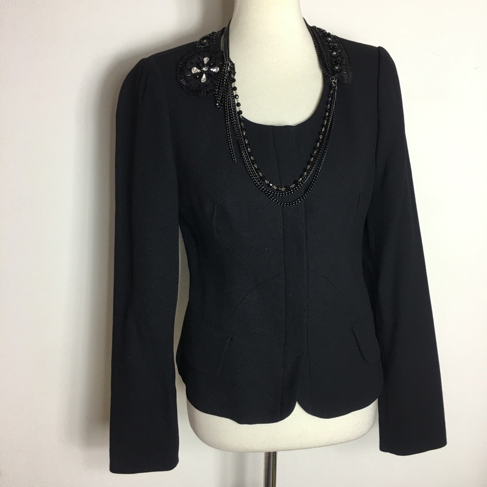 Tracy Reese black Beaded Blazer